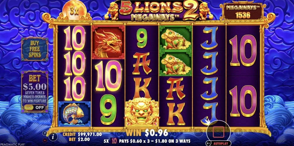 5 Lions Megaways 2 Slot
